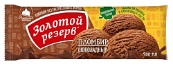 Мороженое ЗОЛОТОЙ РЕЗЕРВ Пломбир шоколадный бзмж 450г