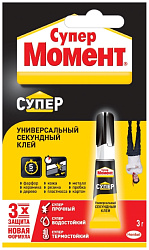 Клей СУПЕР МОМЕНТ в шоу-боксе 3г