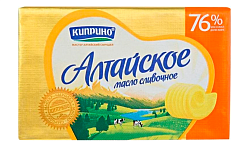 Масло сливочное КИПРИНО Алтайское бзмж 76% 180г