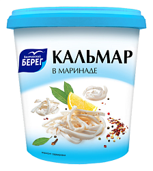 Филе кальмара БАЛТИЙСКИЙ БЕРЕГ соломка в маринаде 390г