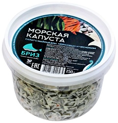 Салат из морской капусты БРИЗ в майонезе с горбушей морковью и фасолью 250г