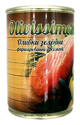 Оливки ОЛИВИССИМО с семгой ж/б ключ 300мл