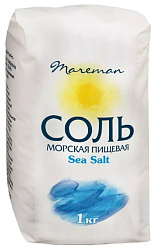 Соль морская МАРЕМАН средняя м/у 1кг