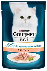 Корм для кошек ГУРМЭ Перл с лососем 85г