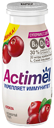 Кисломолочный продукт АКТИМЕЛЬ клюква с цинком бзмж 1.5% 95г