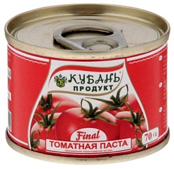 Томатная паста КУБАНЬ ПРОДУКТ ж/б 70г