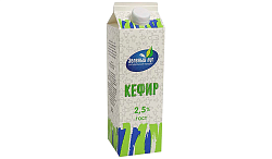 Кефир ЗЕЛЕНЫЙ ЛУГ бзмж 2.5% 950г