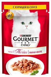Корм для кошек ГУРМЭ Мон Петит с курицей 50г