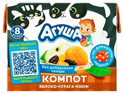 Компот АГУША яблоко курага изюм т/пак 200мл