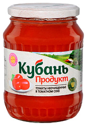 Томаты КУБАНЬ ПРОДУКТ неочищенные в томатном соке 680г