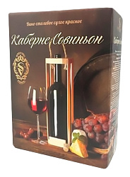 Вино СОЮЗ ВИНО Каберне Совиньон красное сух 11% т/пак 3л