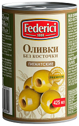 Оливки ФЕДЕРИЧИ Гигантские б/к ж/б 425мл