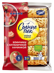 Блинчики СОЛНЦЕПЕК с клубникой 360г
