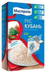 Рис МИСТРАЛЬ Кубань круглозерный карт/уп 5*80г