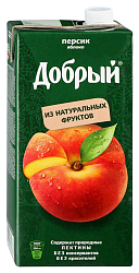 Нектар ДОБРЫЙ яблоко персик 2л