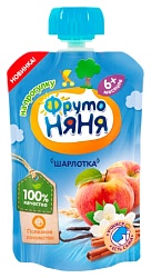 Пюре ФРУТОНЯНЯ яблоко с печеньем шарлотка м/у 90г