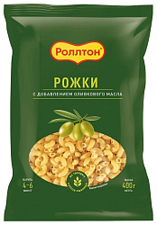 Мак.изделия РОЛЛТОН Рожки с оливковым маслом м/у 400г