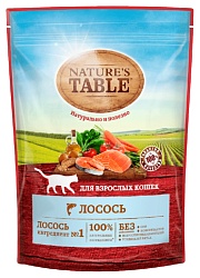 Корм для кошек НАТУРЕС ТАБЛЕ с лососем 650г