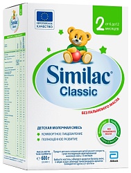 Смесь СИМИЛАК Классик 2 бзмж карт/уп 600г