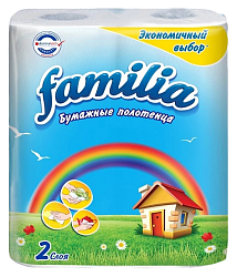 Бумажные полотенца ФАМИЛИЯ Радуга 2сл 2рул