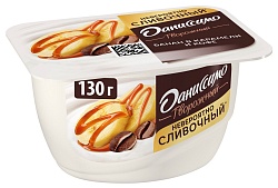 Творожный продукт ДАНИССИМО банан в карамели кофе бзмж 5.8% 130г