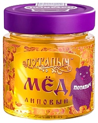 Мед ПОТАПЫЧЪ натуральный липовый ст/б 250г