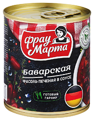 Фасоль ФРАУ МАРТА печеная баварская в т/с ж/б 310г
