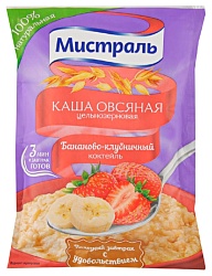 Каша овсяная МИСТРАЛЬ бананово-клубничный коктейль м/у 40г