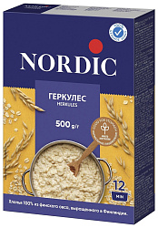 Овсяные хлопья НОРДИК Финский геркулес карт/уп 500г