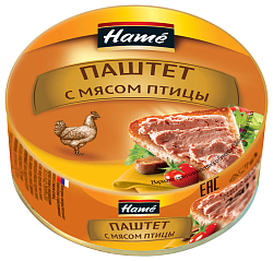 Паштет ХАМЕ с мясом птицы ж/б 250г