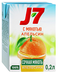 Нектар ДЖЕЙ-7 апельсин 0.2л