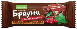 Батончик БРАУНИ шоколадный с вишней и стевией 35г