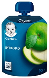 Пюре ГЕРБЕР яблоко м/у 90г