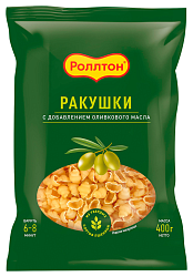Мак.изделия РОЛЛТОН Ракушки с оливковым маслом м/у 400г