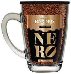 Кофе МАКСИМУС Неро стеклянная кружка 70г