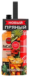 Напиток спиртной БАКАРДИ Спайсд на основе рома 40% ПК 0.7л+ 2шт Газ.напиток КОКА КОЛА ж/б 0.33л