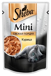 Корм для кошек ШЕБА Мини порция с курицей 50г