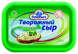 Сыр творожный ПЛАВЫЧ с зеленью бзмж 60% 200г