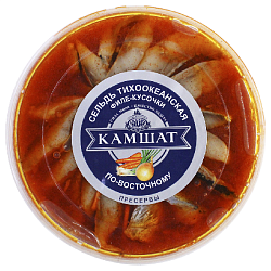 Сельдь КАМШАТ филе-кусочки по-восточному 490г