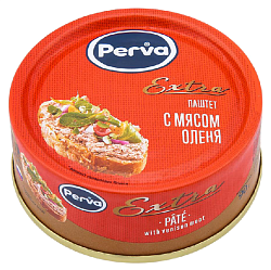 Паштет ПЕРВА Охотничий с мясом оленя ж/б ключ 90г