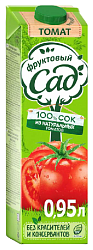 Сок ФРУКТОВЫЙ САД томат с сахаром и солью для детского питания 0.95л