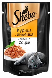 Корм для кошек ШЕБА Плежер курица и индейка 85г