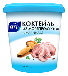 Коктейль БАЛТИЙСКИЙ БЕРЕГ из морепродуктов в маринаде 390г