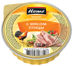 Паштет ХАМЕ из мяса птицы  ж/б 75г