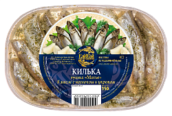 Мойва ЕЛИСЕЙ с чесноком и укропом в масле 190г