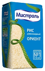 Рис МИСТРАЛЬ Ориент белый длиннозерный м/у 900г
