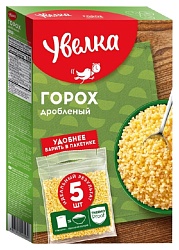 Горох УВЕЛЬСКИЕ КРУПЫ дробленный карт/уп 5*80г