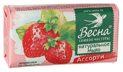 Мыло туалетное ВЕСНА Земляника со сливками 90г