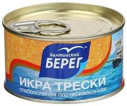 Икра трески БАЛТИЙСКИЙ БЕРЕГ ж/б 130г