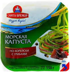 Салат из морской капусты САНТА БРЕМОР по-корейски с грибами 150г
